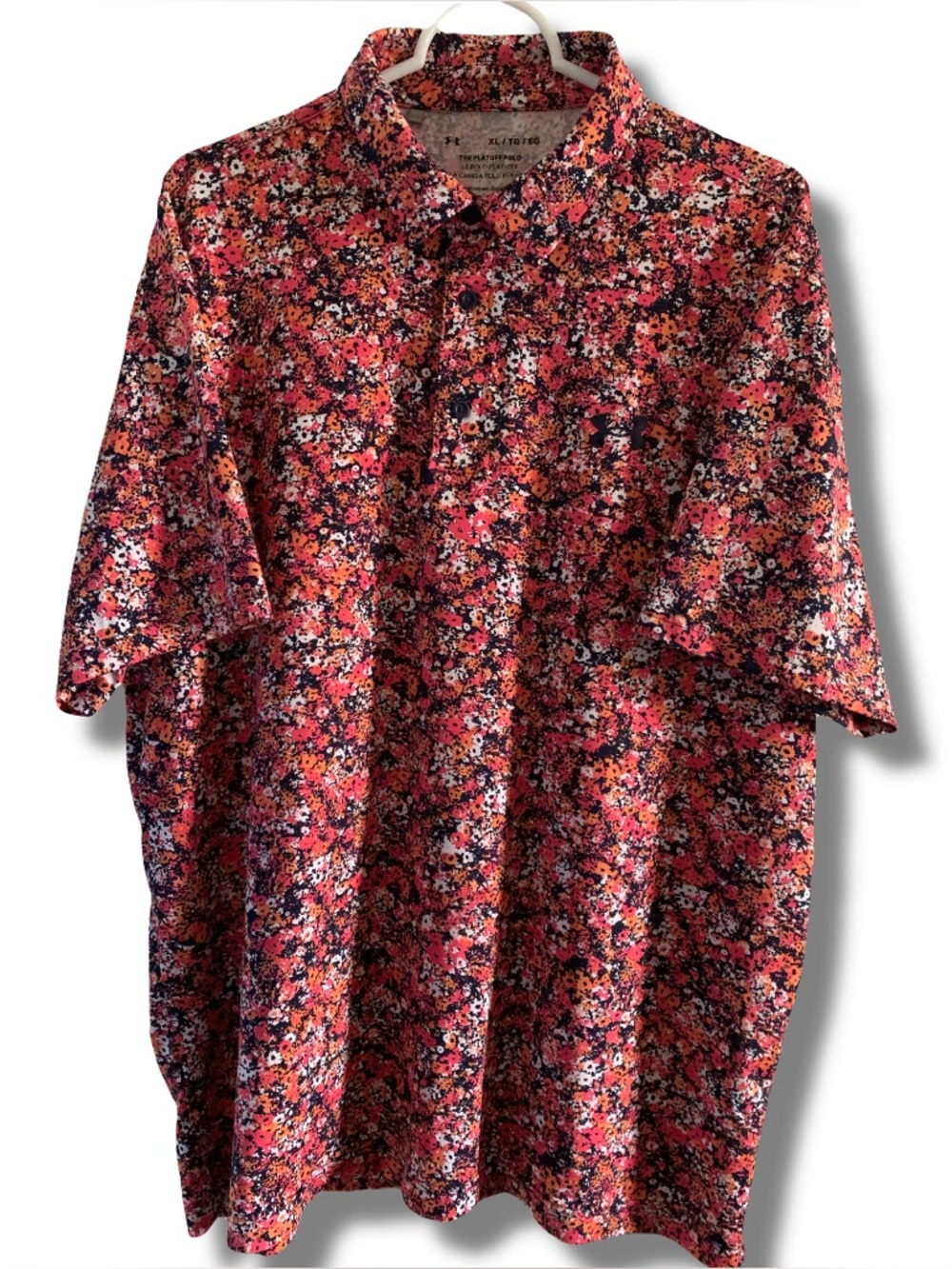 Under Armour Performance Playoff Polo Floral Pattern Size XL
